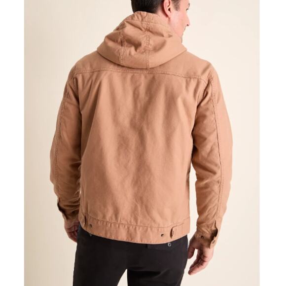 NEW CHUBBIES Men's Brown The Harvester Heavyweight Canvas Hooded Jacket Size 2XL - Picture 2 of 12